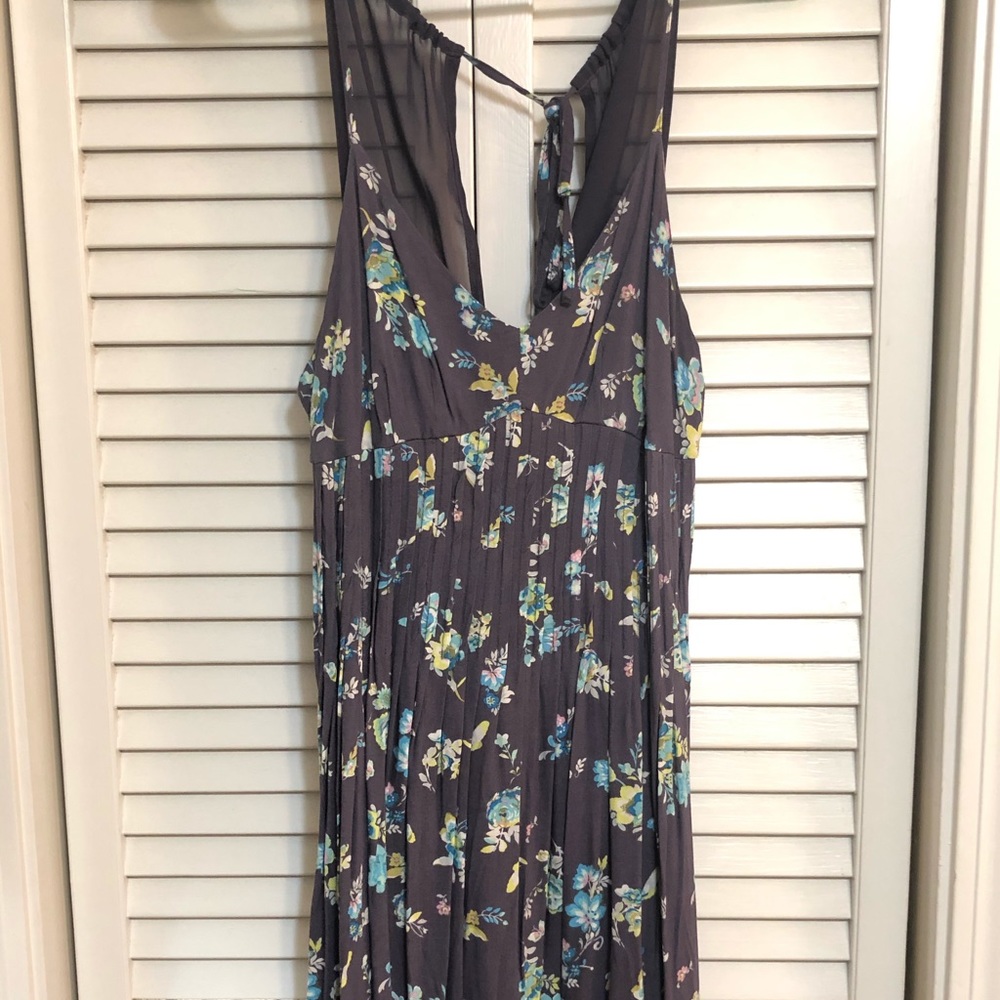 Purple floral maxi dress